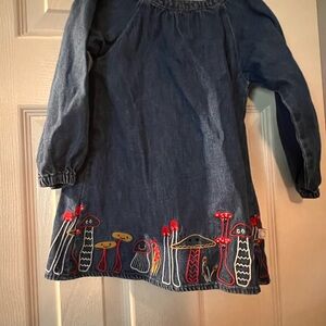 Stella McCartney Denim Dress with Colorful Mushroom Design
